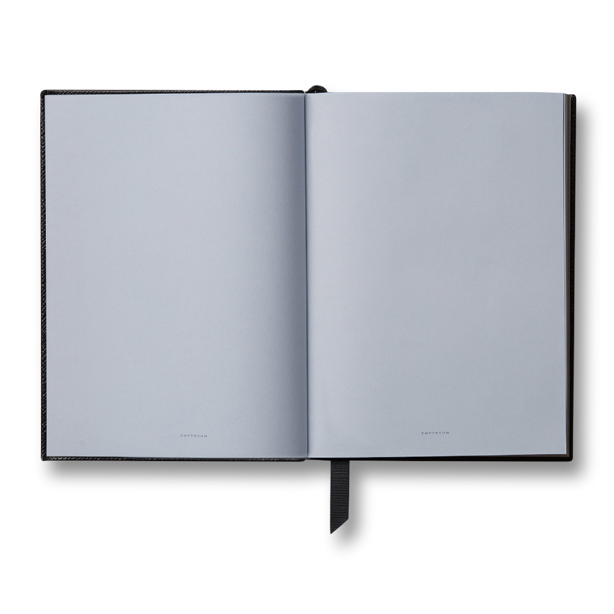 SMYTHSON Black Plain Paged Soho Notebook in Panama