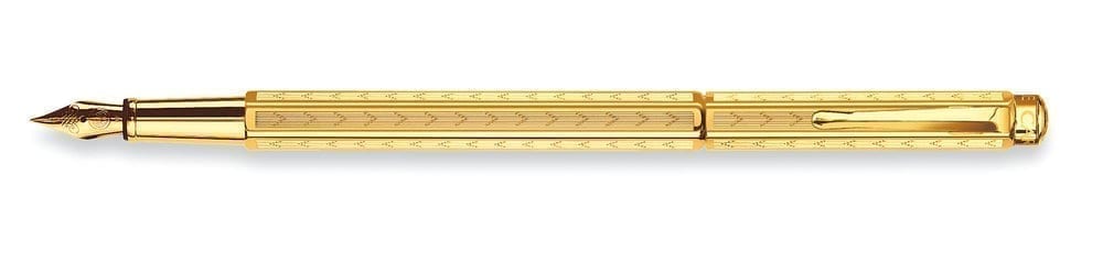 Ecridor Chevron Gold-Plated Fountain Pen