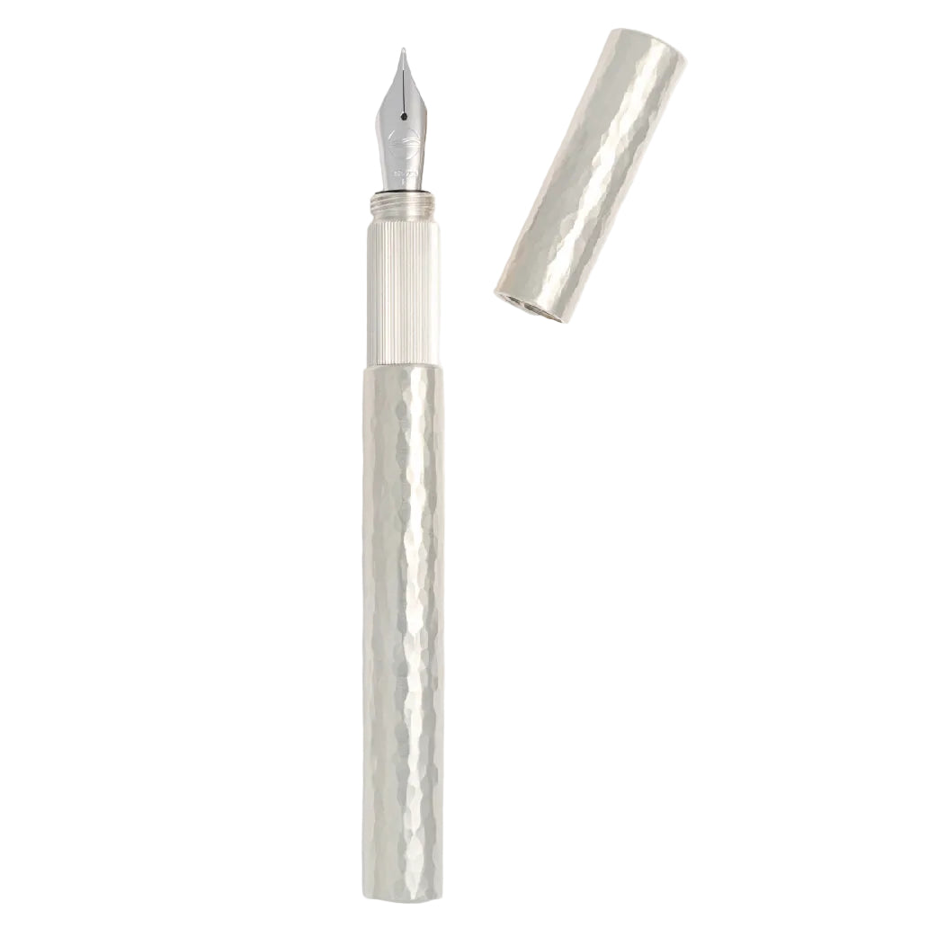 Shortcap Hammered Solid 935 Silver Fountain Pen