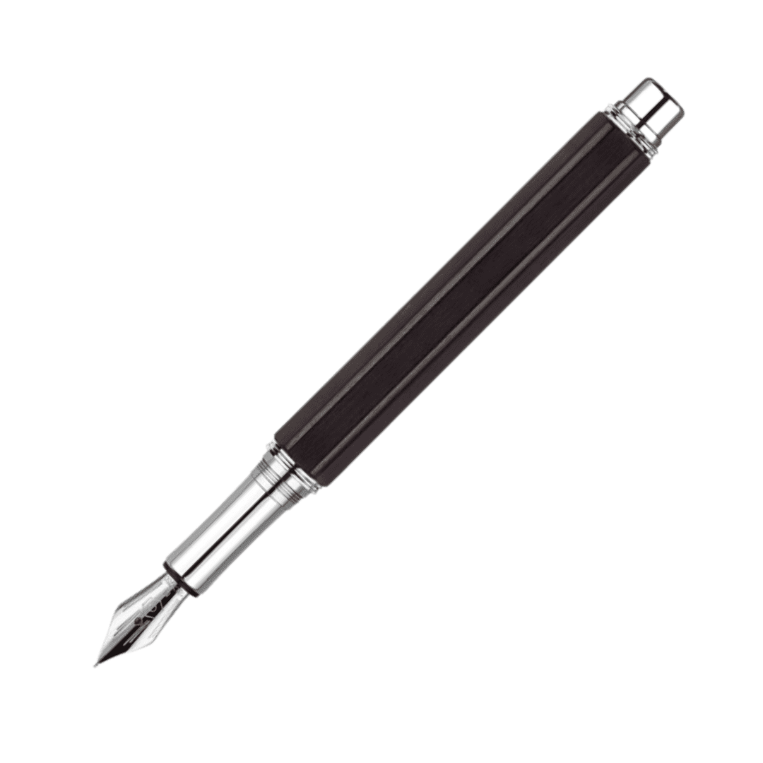 CARAN D'ACHE Silver-Plated, Rhodium-Coated Varius Ebony Fountain Pen