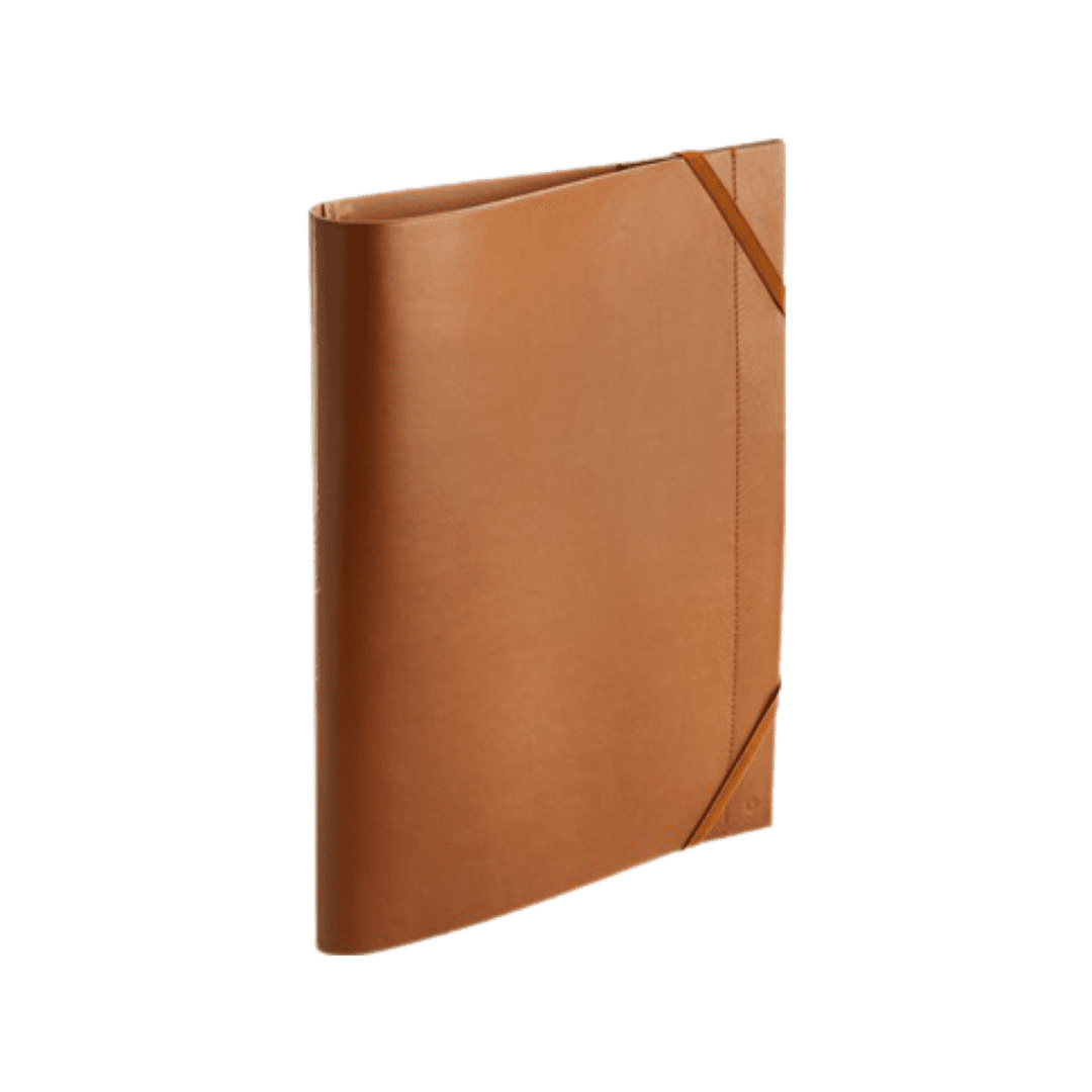 Beige LEATHER A4 Folder