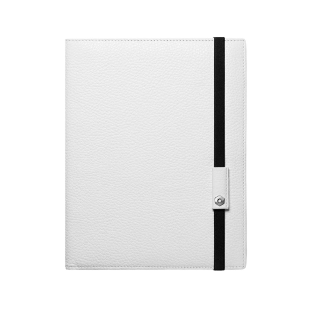 Léman White Leather Notebook A5