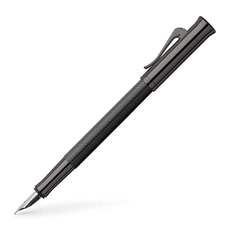 Penna stilografica GRAF VON FABER-CASTELL guilloche Black Edition - larga