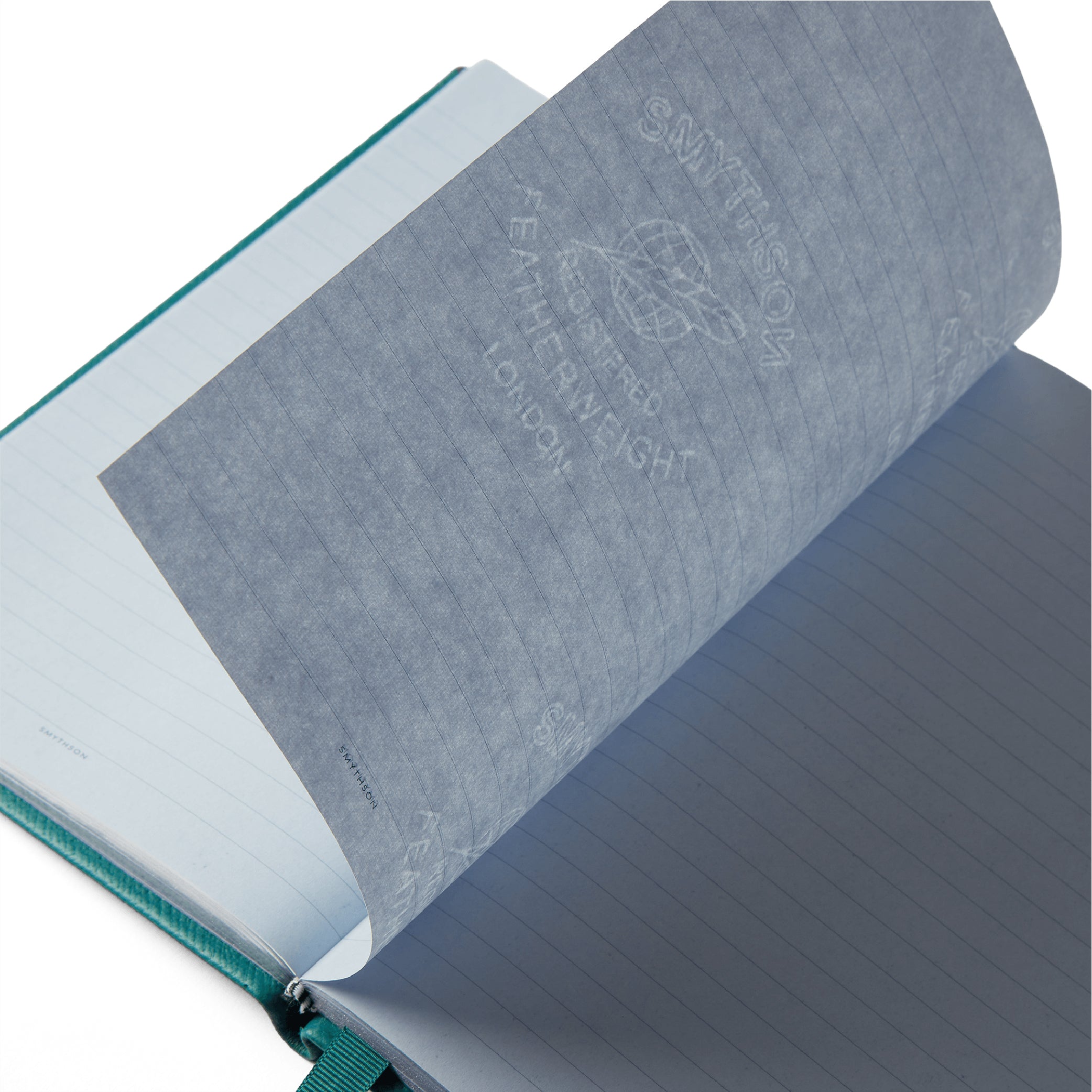 SMYTHSON_Soho Notebook in Petrol Panama_Paper Detail