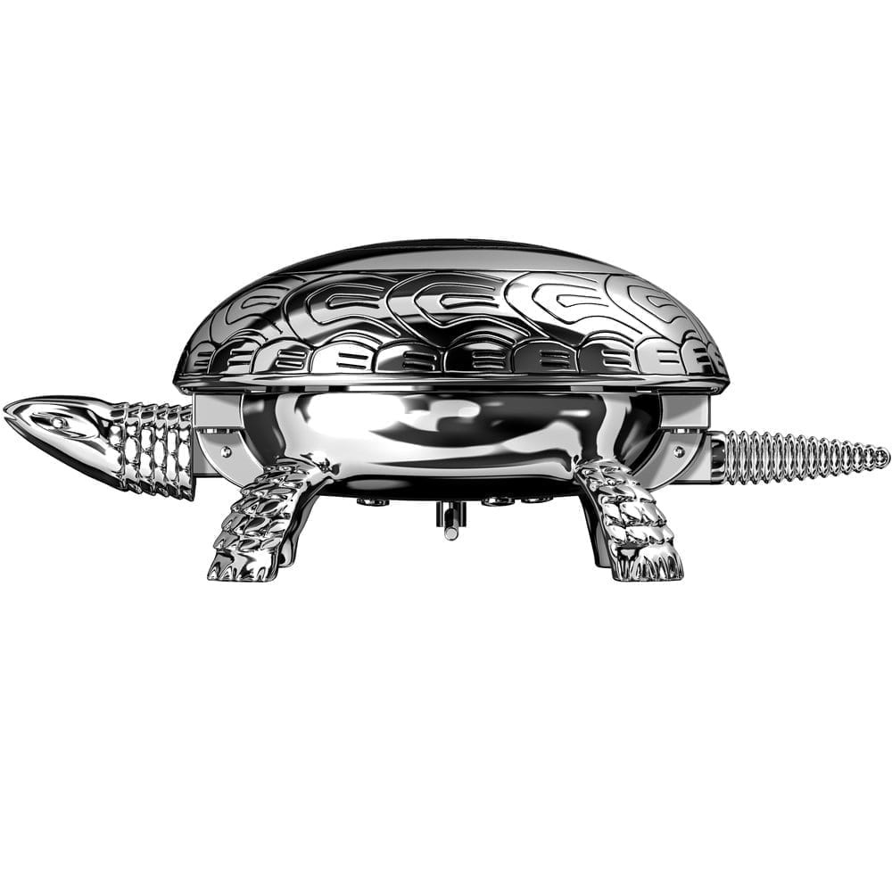 Turtle Chrome Paperweight and Bell