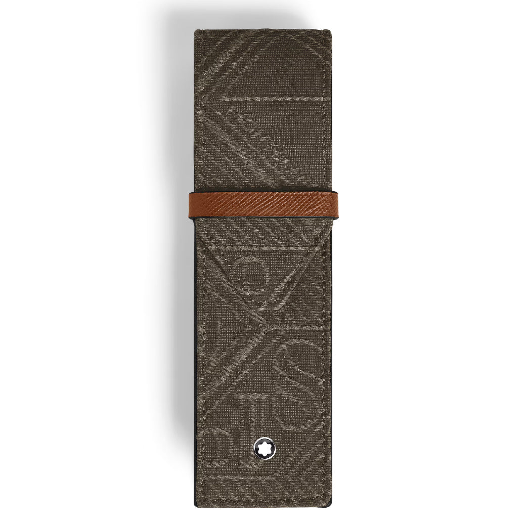 Jacquard 2-Pen Pouch Khaki