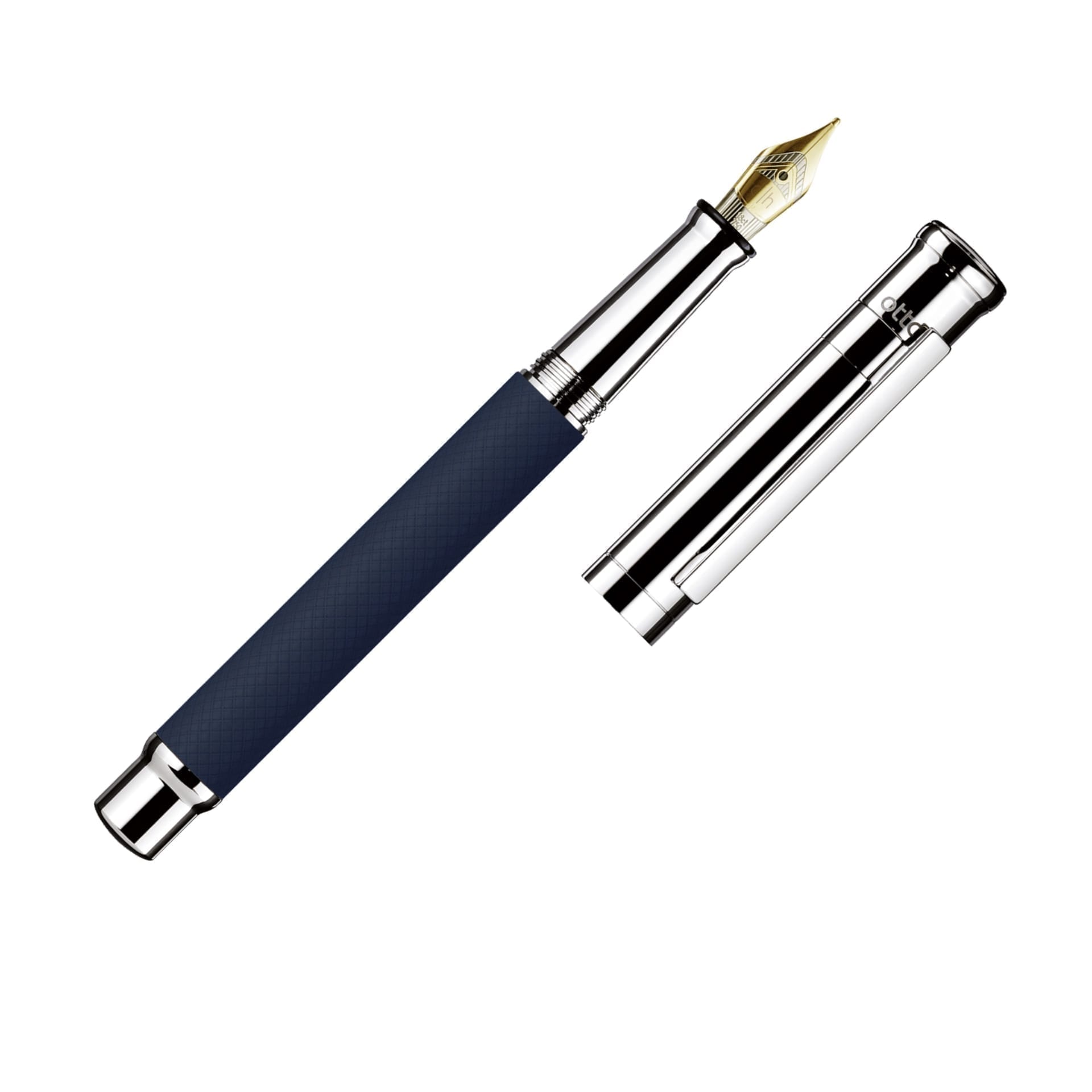 design04 checkered blue matt 18kt gold nib Fountain Pen