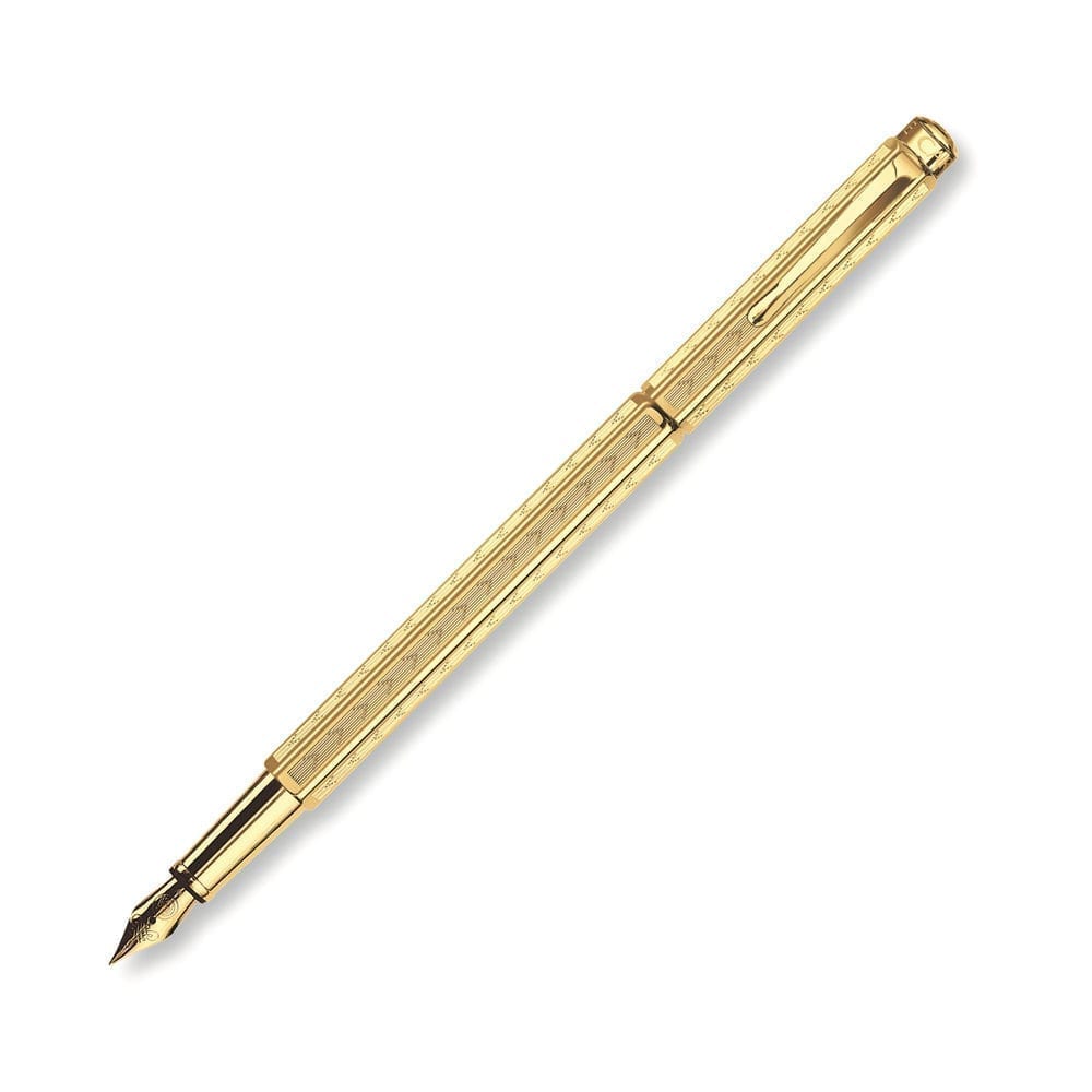 Ecridor Chevron Gold-Plated Fountain Pen