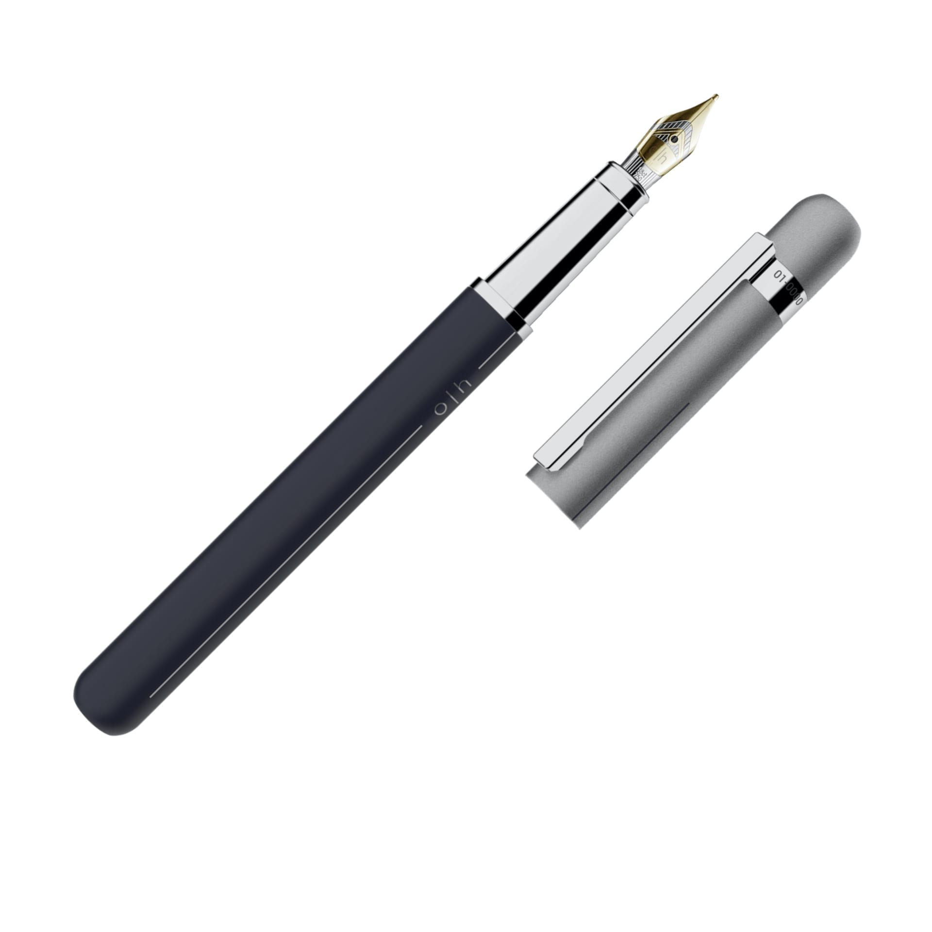 design03 navygrey 18kt gold nib Fountain Pen