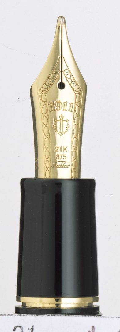 Penna stilografica SAILOR 1911 Large Series con finiture in oro nero e pennino 21 kt