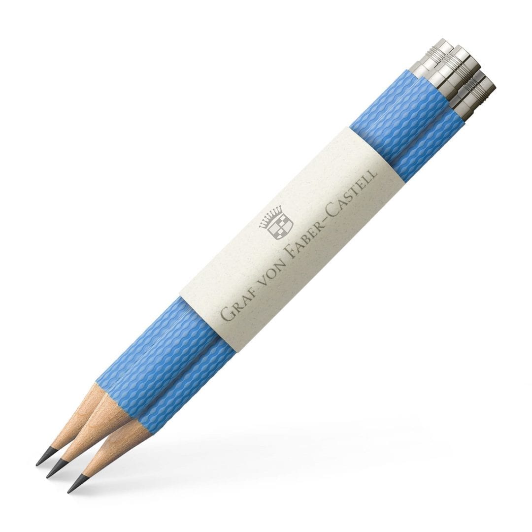 3 Graphite Guilloche Gulf Blue Spare Pencils for Perfect Pencil