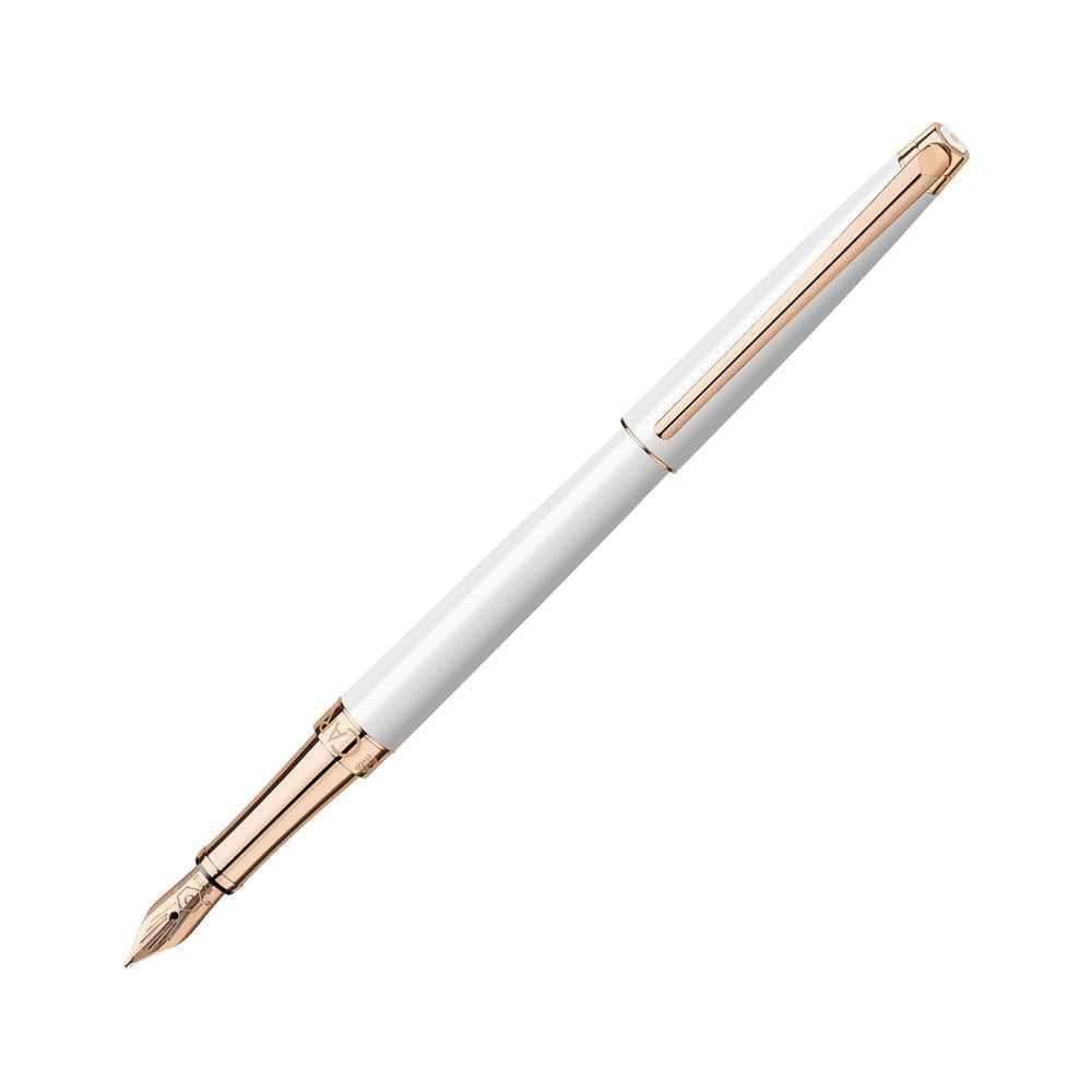 Leman Slim Rosegold White Fountain Pen