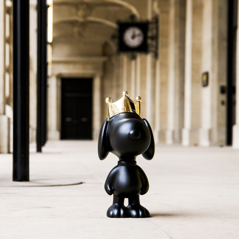 LEBLON DELIENNE Snoopy Crown Matt Black & Chromed Gold - 31CM