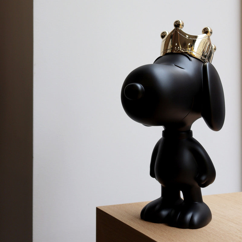 LEBLON DELIENNE Snoopy Crown Matt Black & Chromed Gold - 31CM