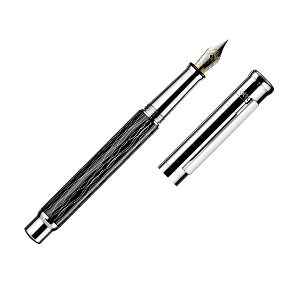 design04 Wave Black 18kt gold nib Fountain Pen