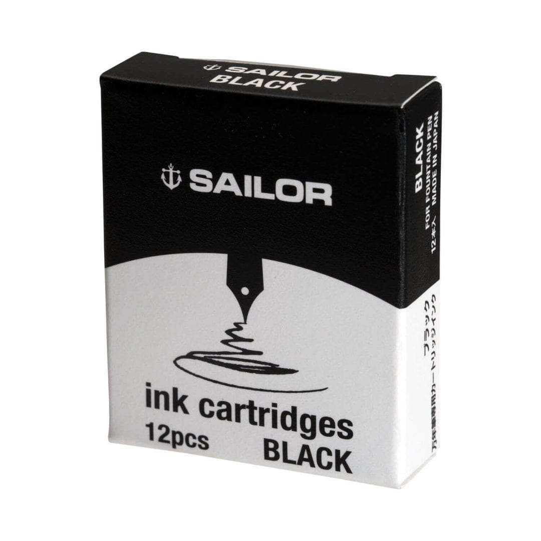 SAILOR Black Cartridges, 12pcs